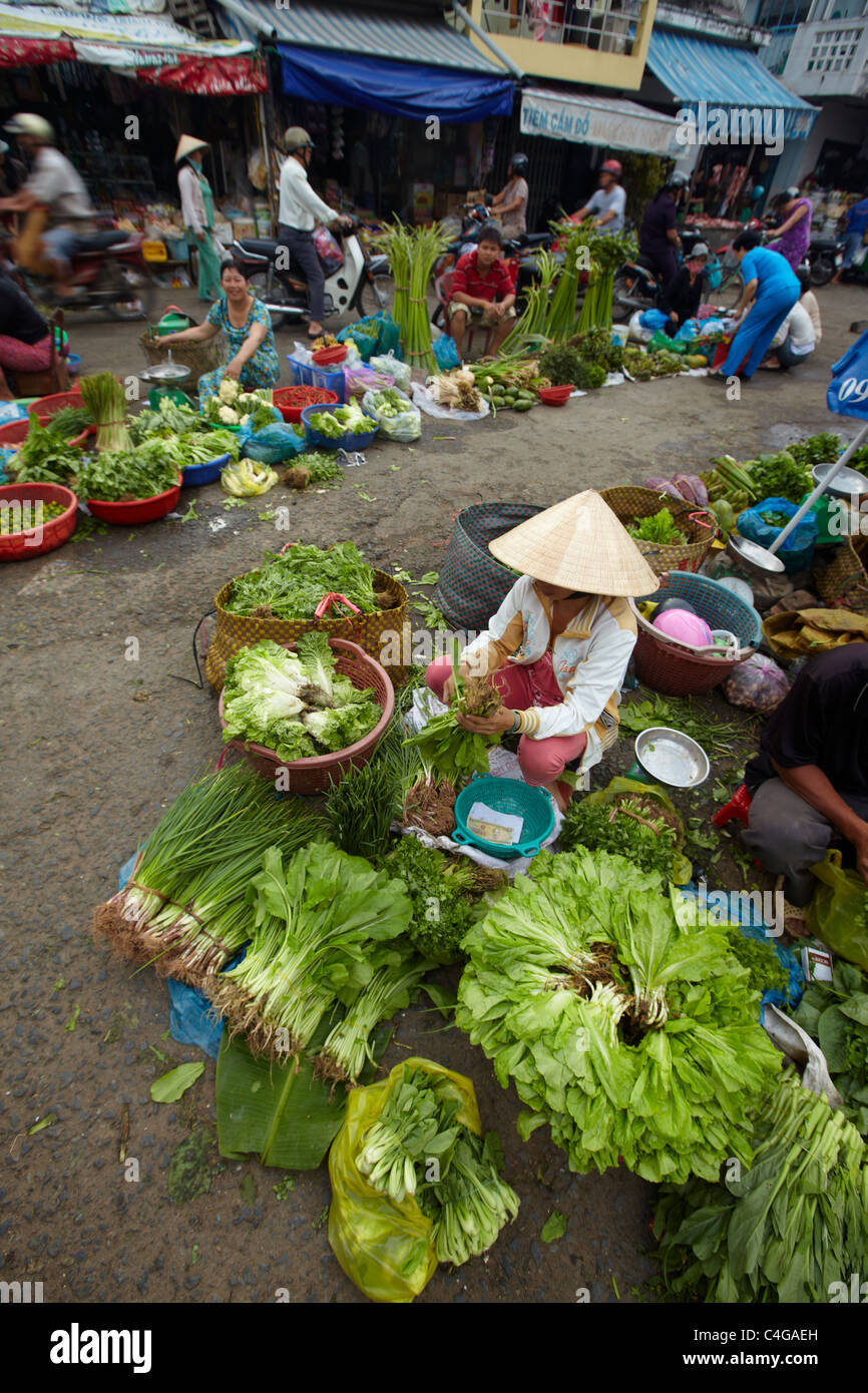 der Markt bei Can Tho, Mekong-Delta, Vietnam Stockfoto