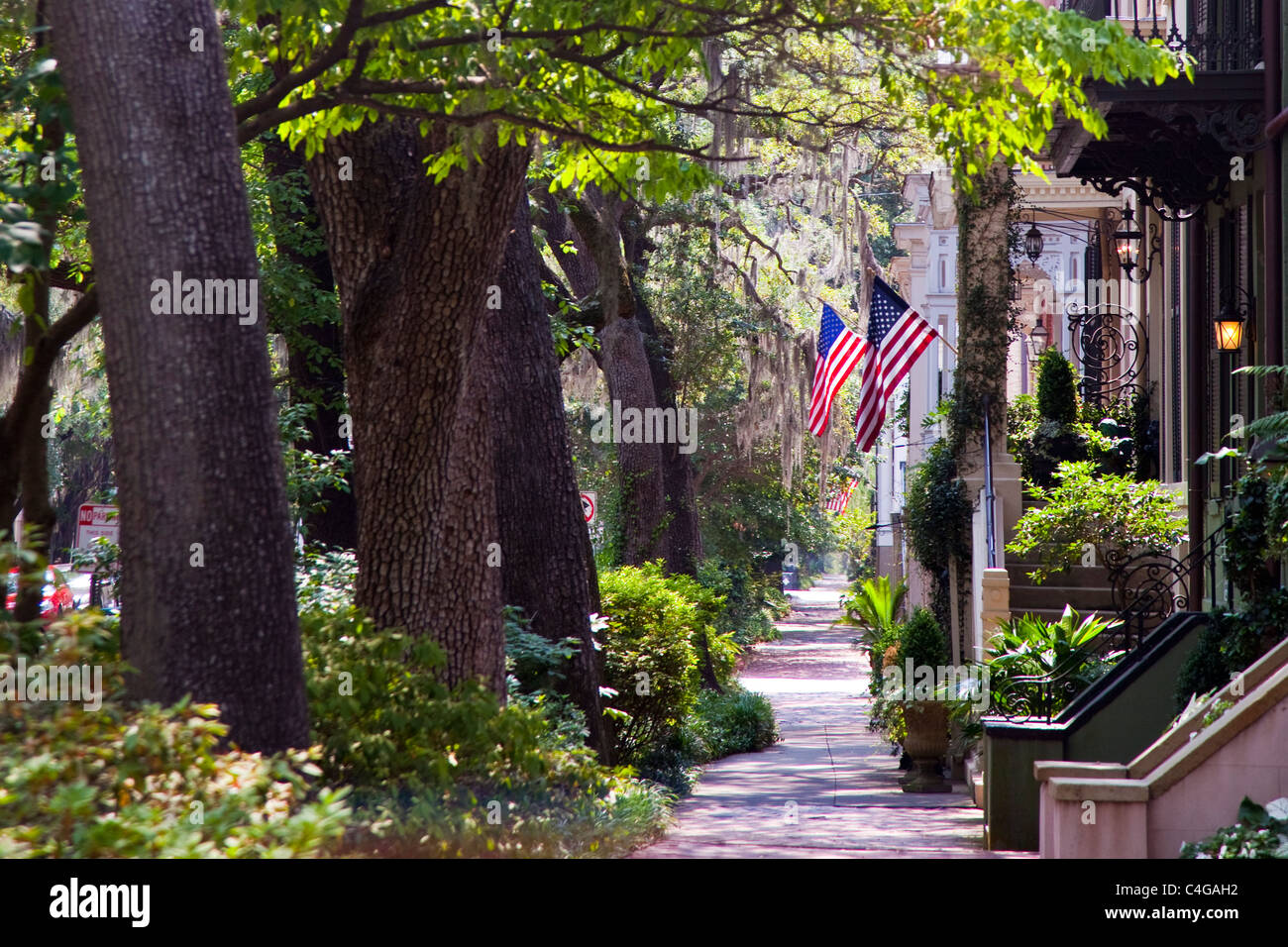 Alte Stadt Savannah, Georgia Stockfoto