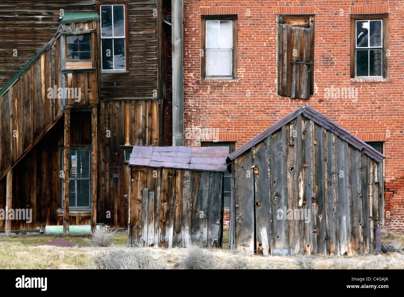 Altbauten, Bodie State Park, Kalifornien Stockfoto