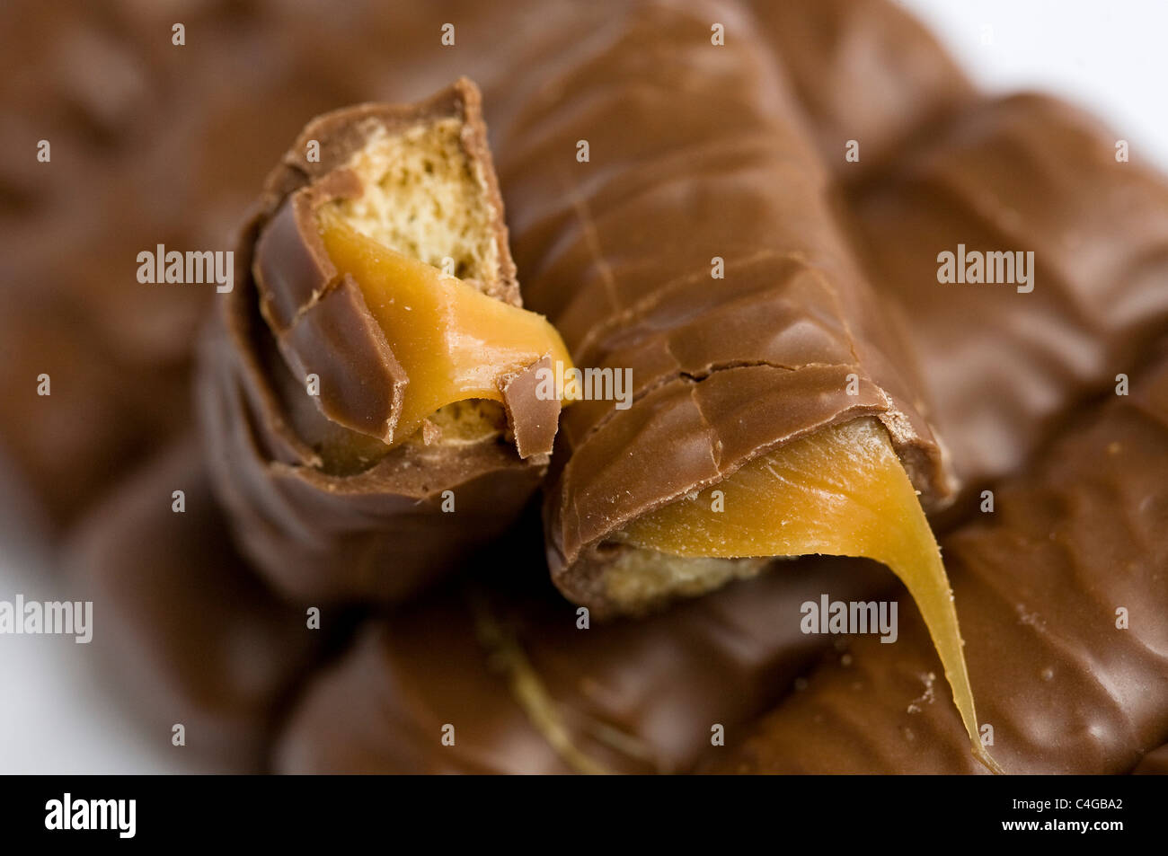 Schokolade Schokoriegel Twix. Stockfoto