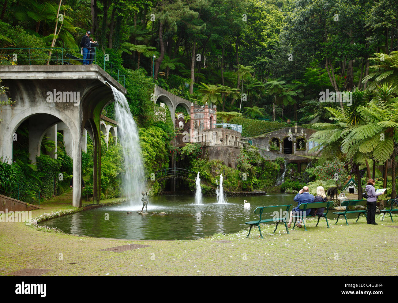 Monte Palace tropischen Garten. Stockfoto