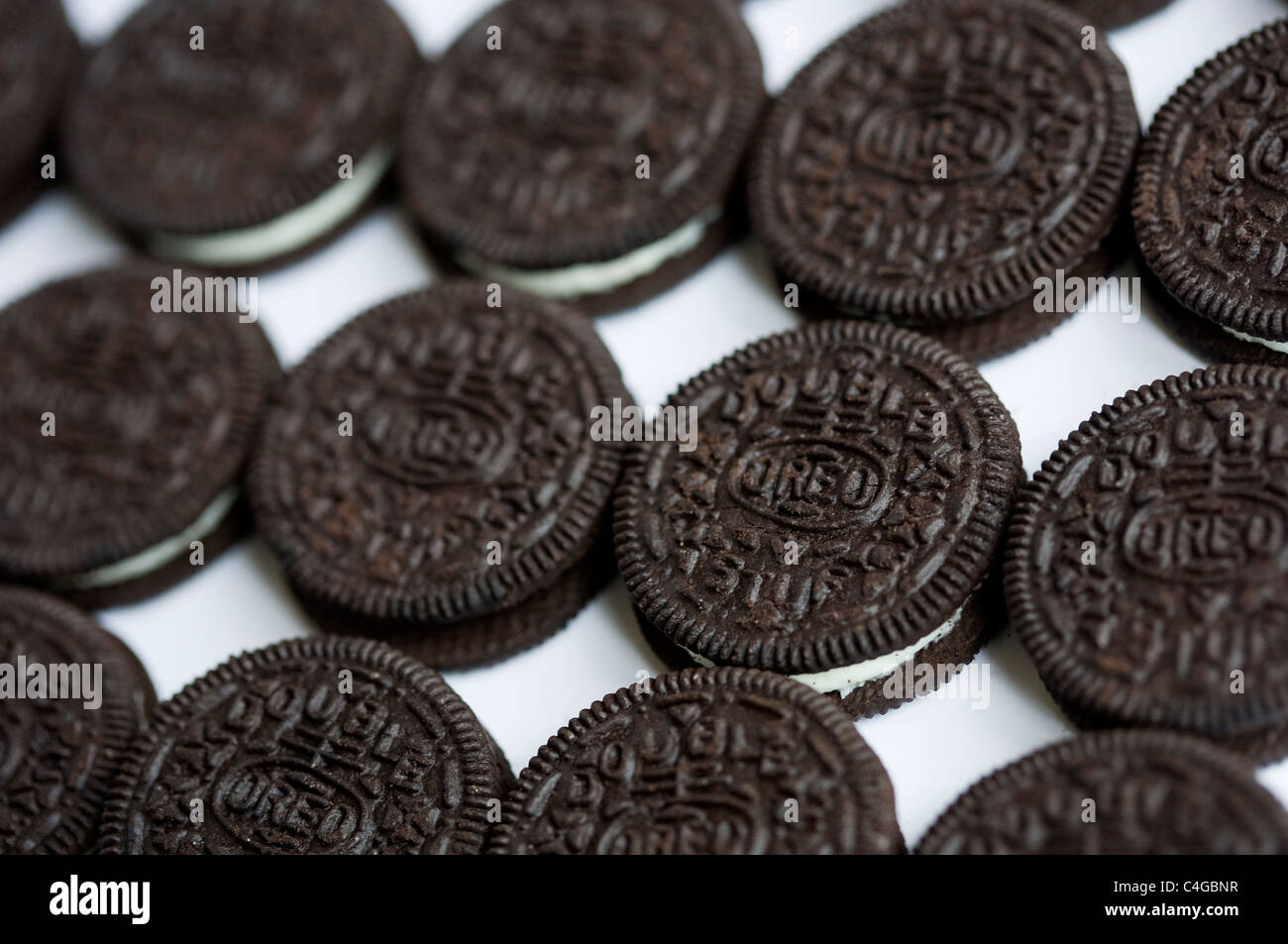 Oreo Schoko Cookies. Stockfoto