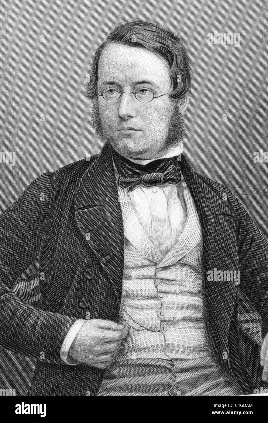 Lyon Playfair, 1. Baron Playfair (1818-1898) auf Gravur von 1800 s. Schottische Wissenschaftler und liberaler Politiker. Stockfoto