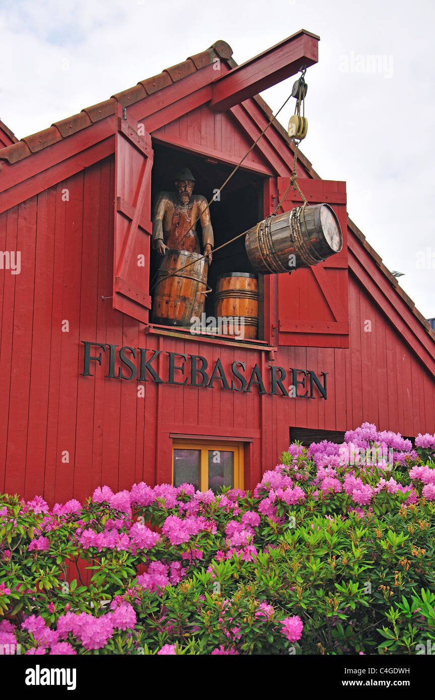 Fischmarkt (Fiskebasaren), Kristiansand (Christiansand), Agder County, Norwegen Stockfoto