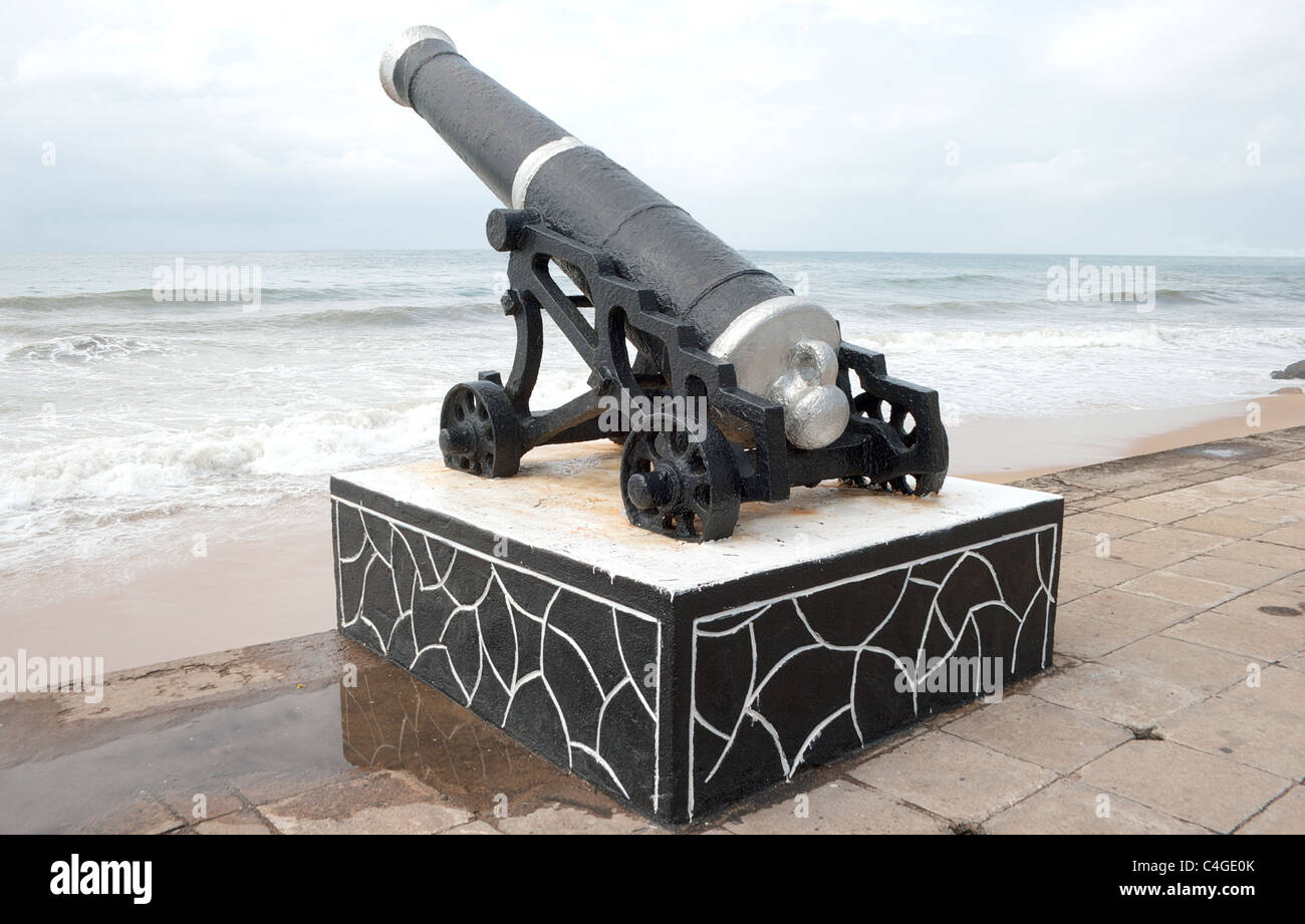 Alten Artillerie, Kanone, Promenade am Colombo, ShriLanka Stockfoto