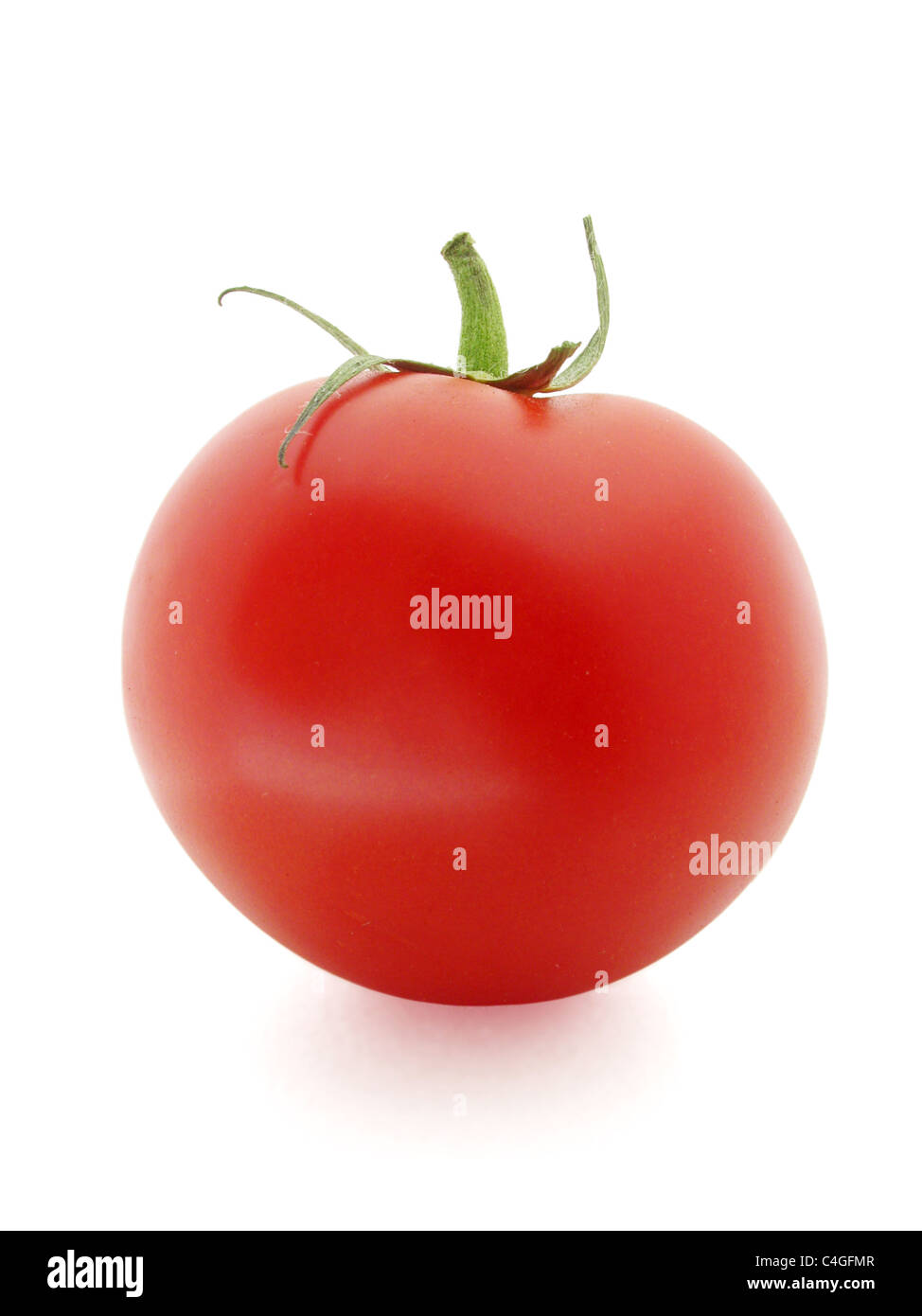 Tomate, isoliert auf weiss Stockfoto