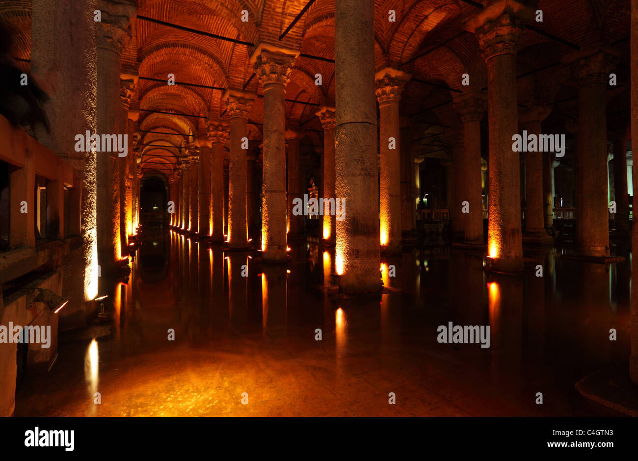 Die Basilika-Zisterne (türkische Yerebatan Sarnici) in Istanbul, Türkei Stockfoto