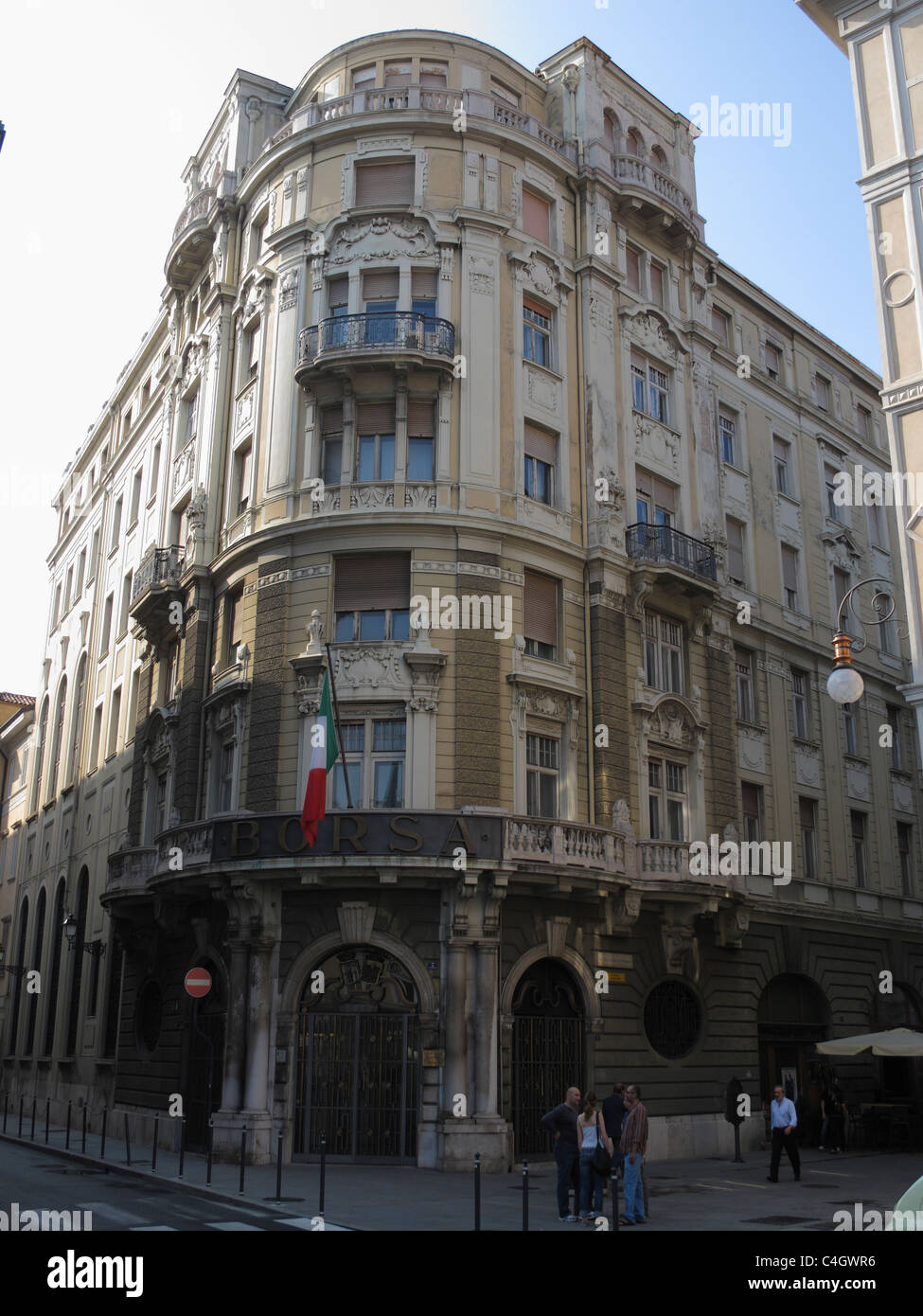 Neue Börse Gebäude von Triest. Stockfoto