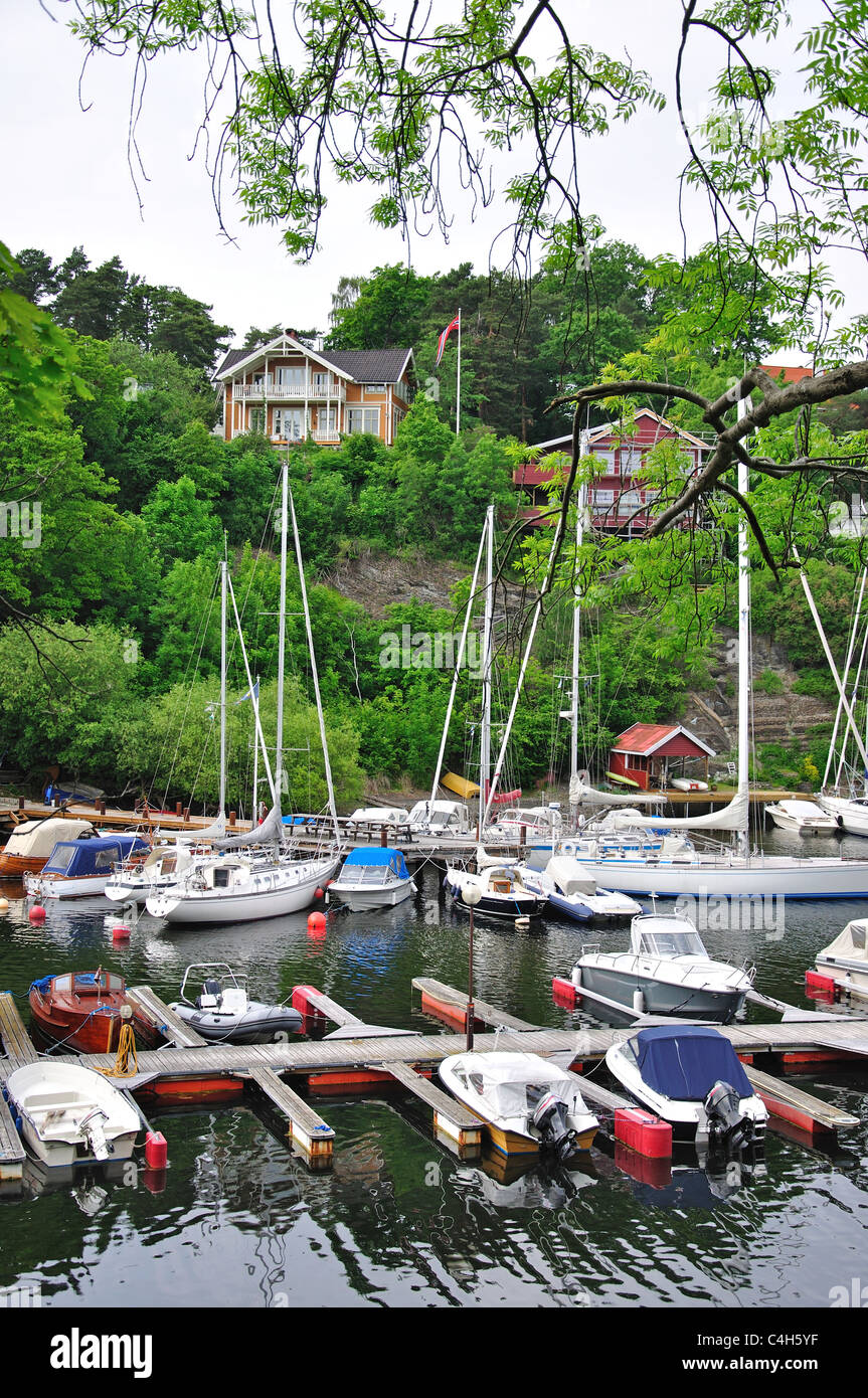 Kleinboothafen, Bygdøynesveien, Bygdøy Halbinsel, Oslo, Østlandet Region, Norwegen Stockfoto
