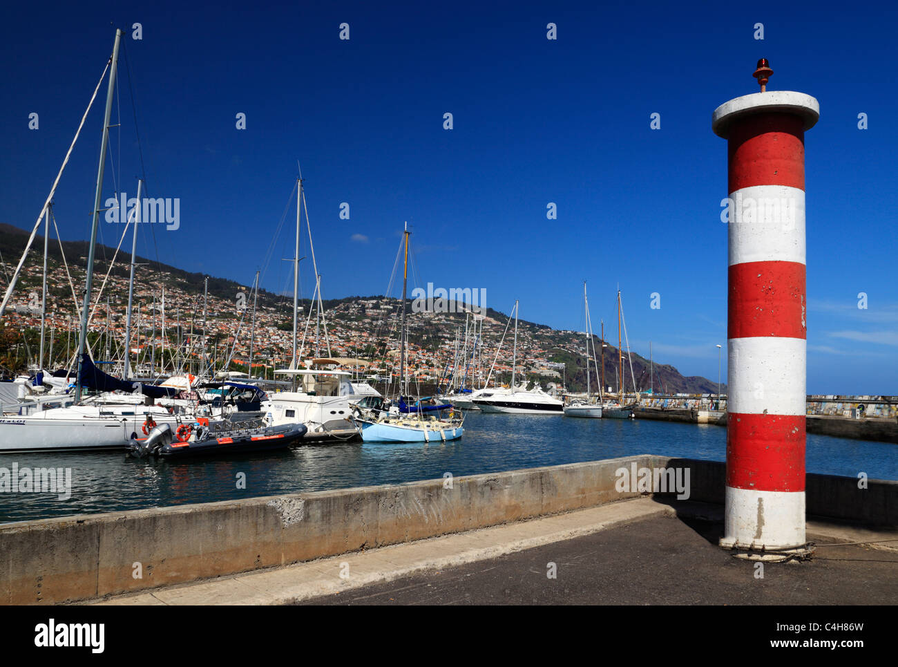 Marina von Funchal, Madeira. Stockfoto