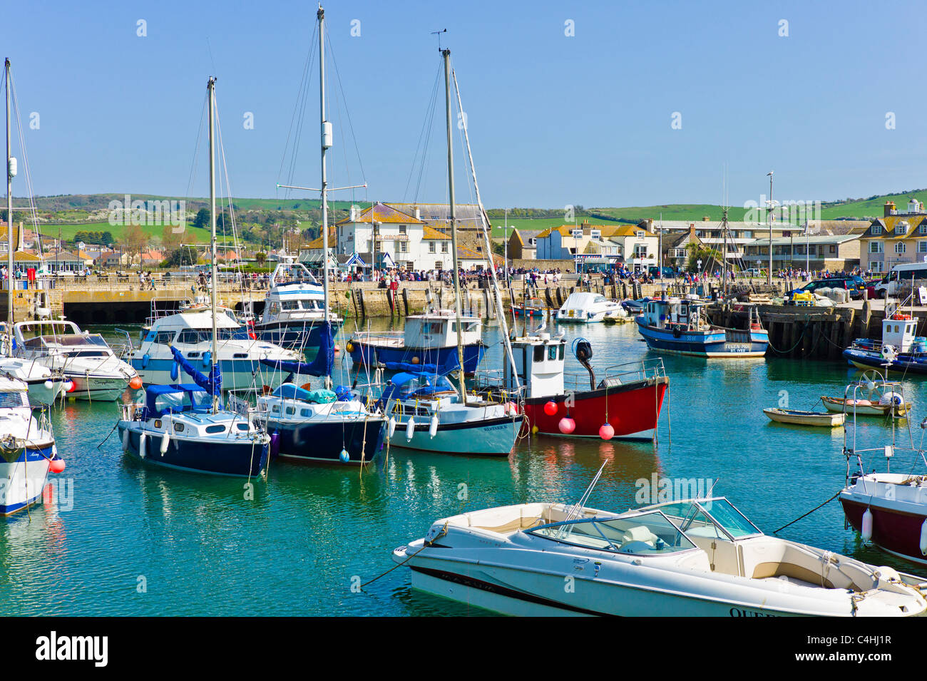 Hafen, West Bay, Dorset, Großbritannien Stockfoto