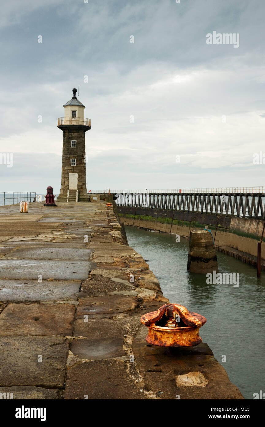 Der Ostanleger Whitby an einem April-Morgen Stockfoto