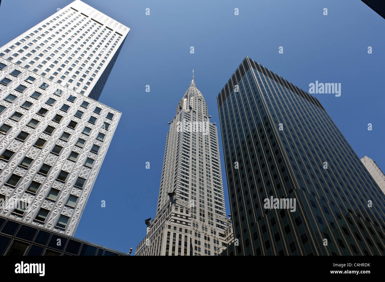 Chrysler Building auf 42nd Street, New York City, Manhattan, Vereinigte Staaten von Amerika. Stockfoto