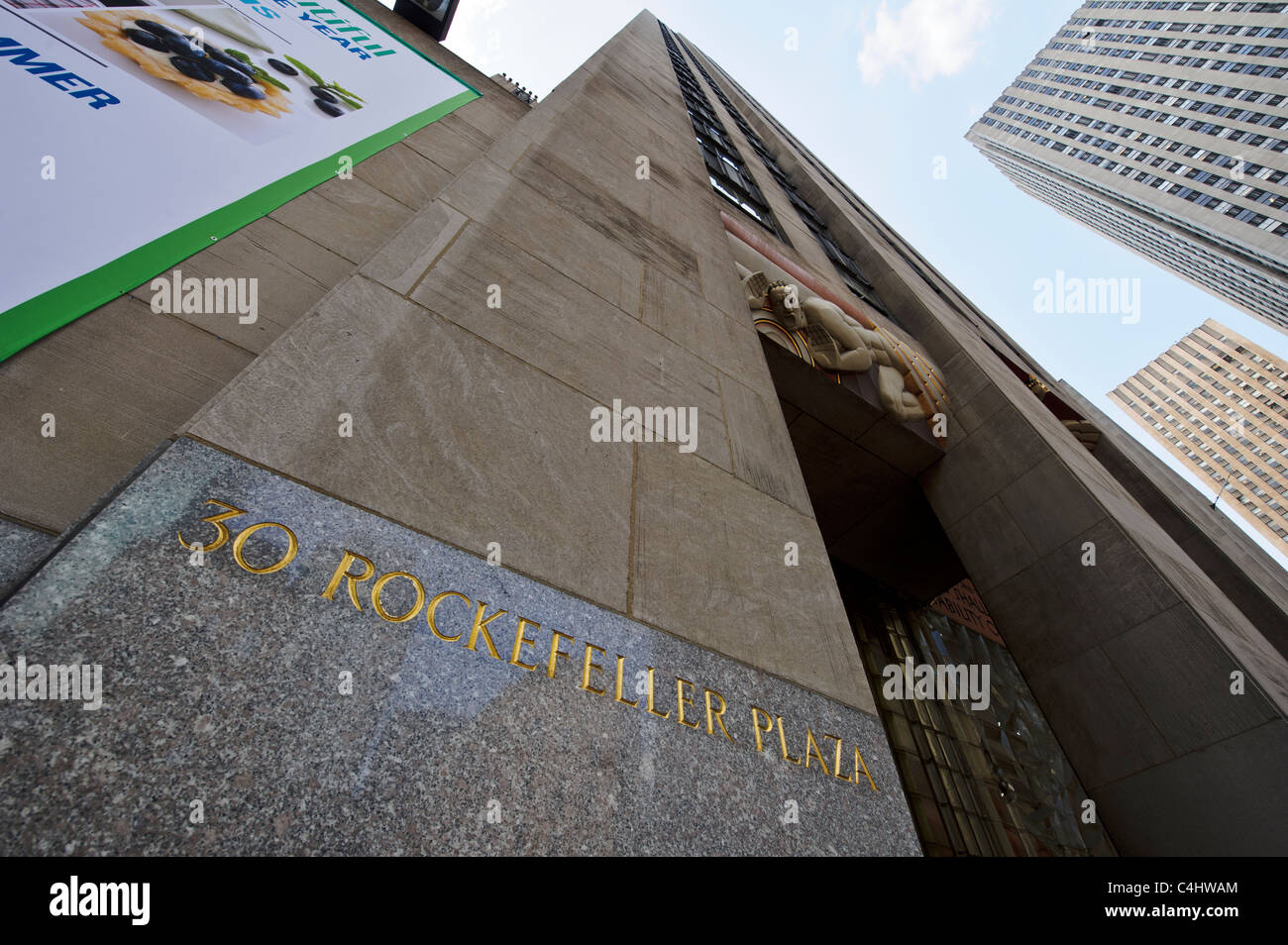 Haupteingang zum Rockefeller Plaza in New York City, Manhattan, USA. Stockfoto