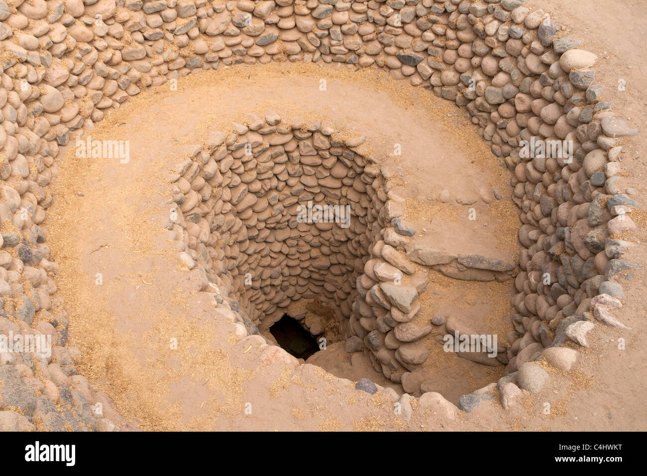 Nazca Cantayo Aquädukte, noch funktionieren heute Peru Stockfotografie