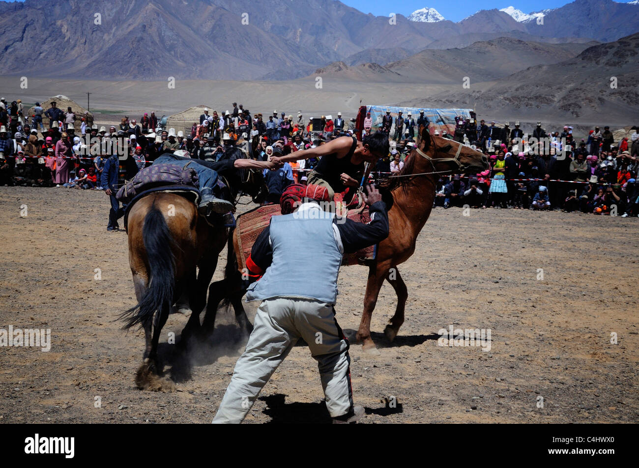 Jährliche Pferdespiele in Murgab, Tadschikistan Stockfoto