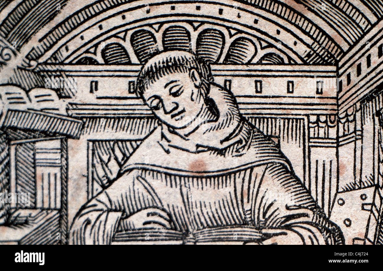 John Duns Scotus (1266-1308). Schottische Philosoph und franziskanische Theologe. Stockfoto