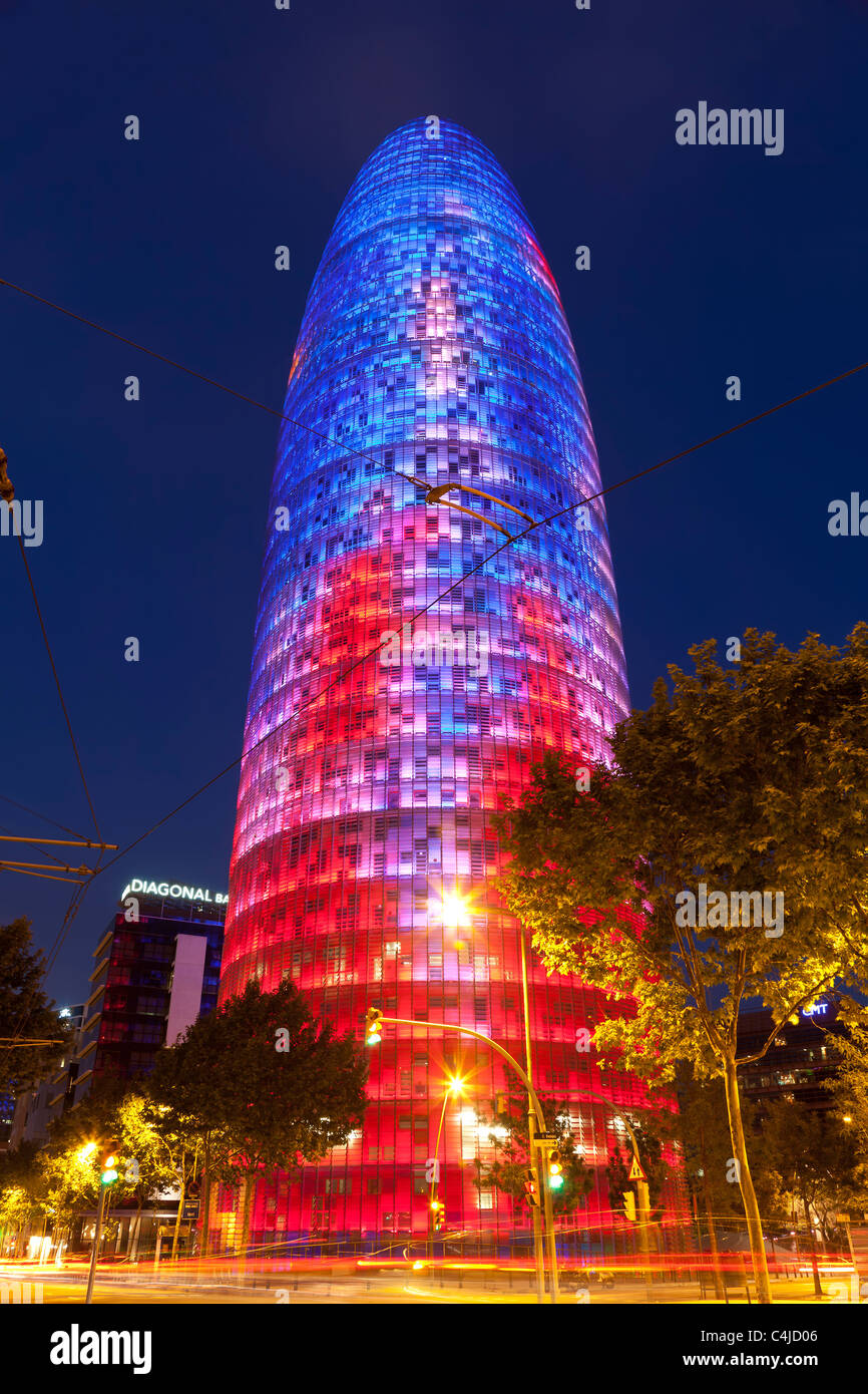 Torre Agbar, Barcelona, Katalonien, Spanien Stockfoto