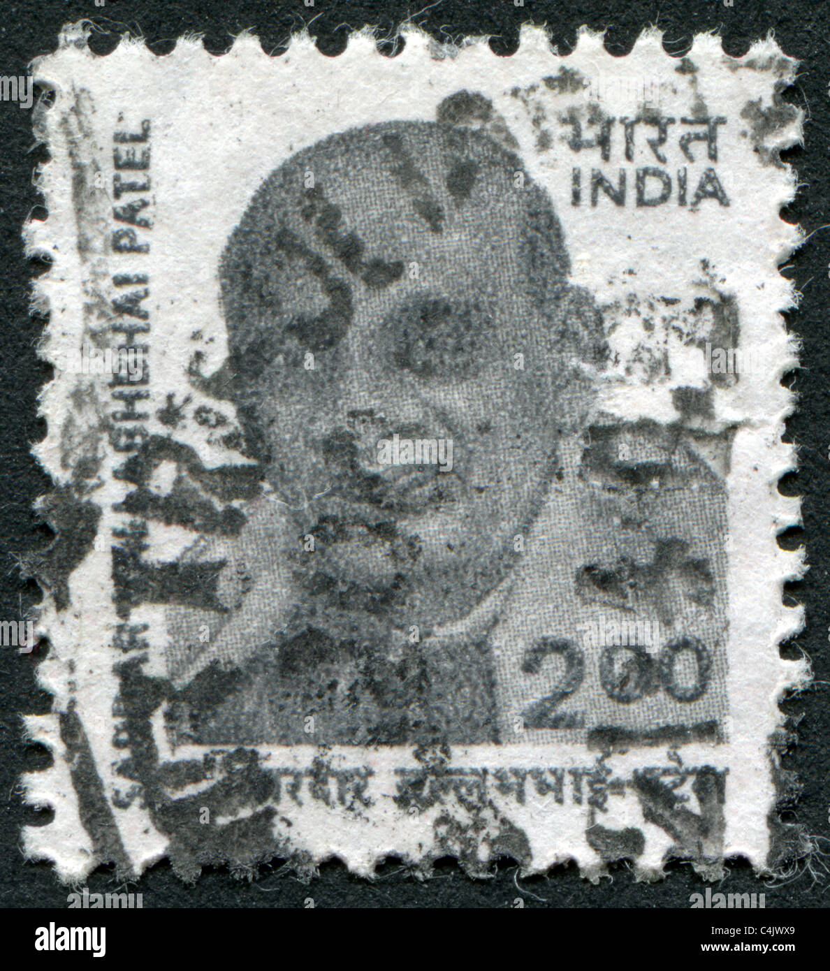 Indien 2000: Eine Briefmarke gedruckt in Indien, Sardar Vallabhbhai Patel zeigt Stockfoto