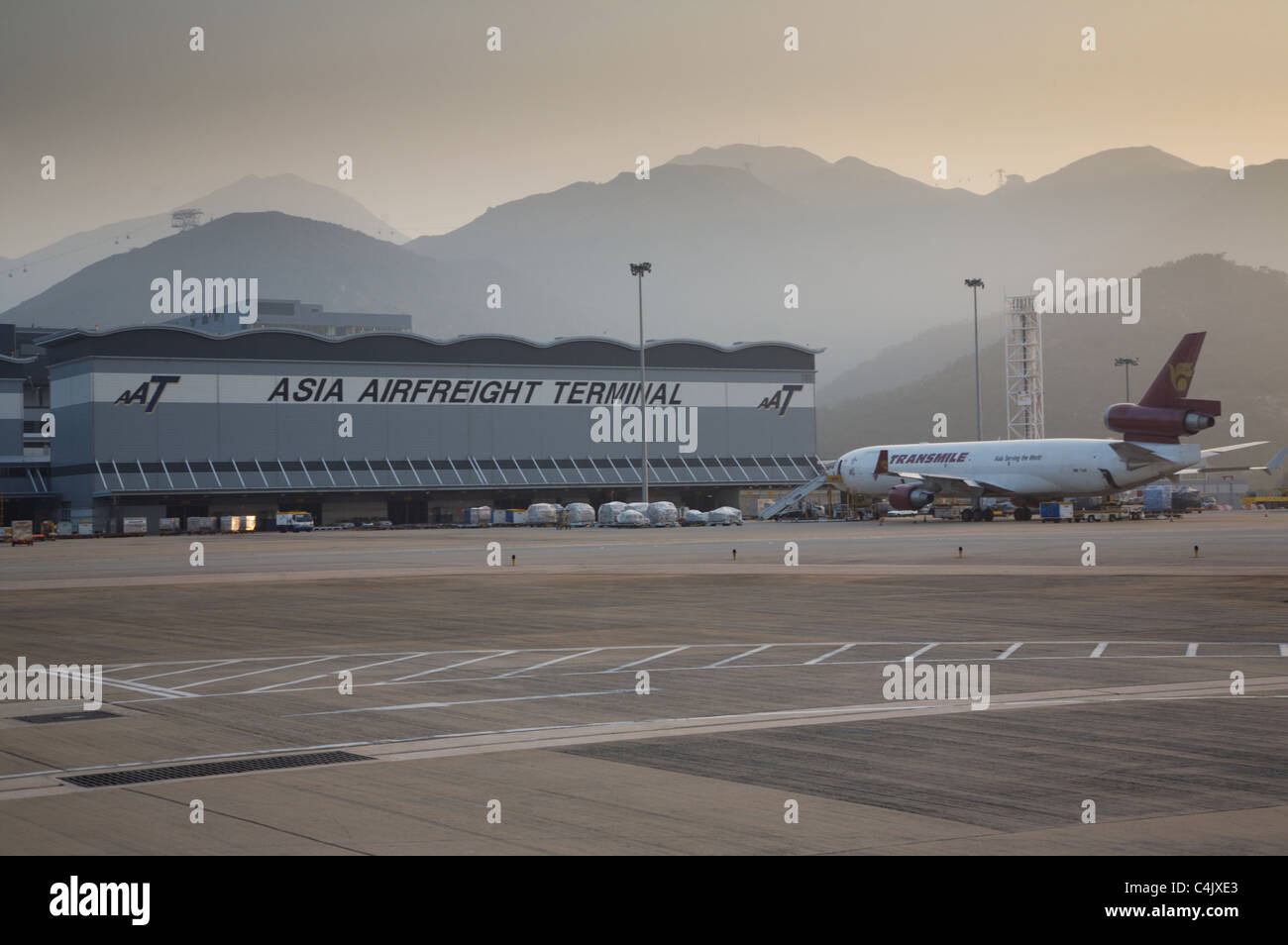 Asia Airfreight Terminal Flughafen Chek Lap Kok Stockfoto