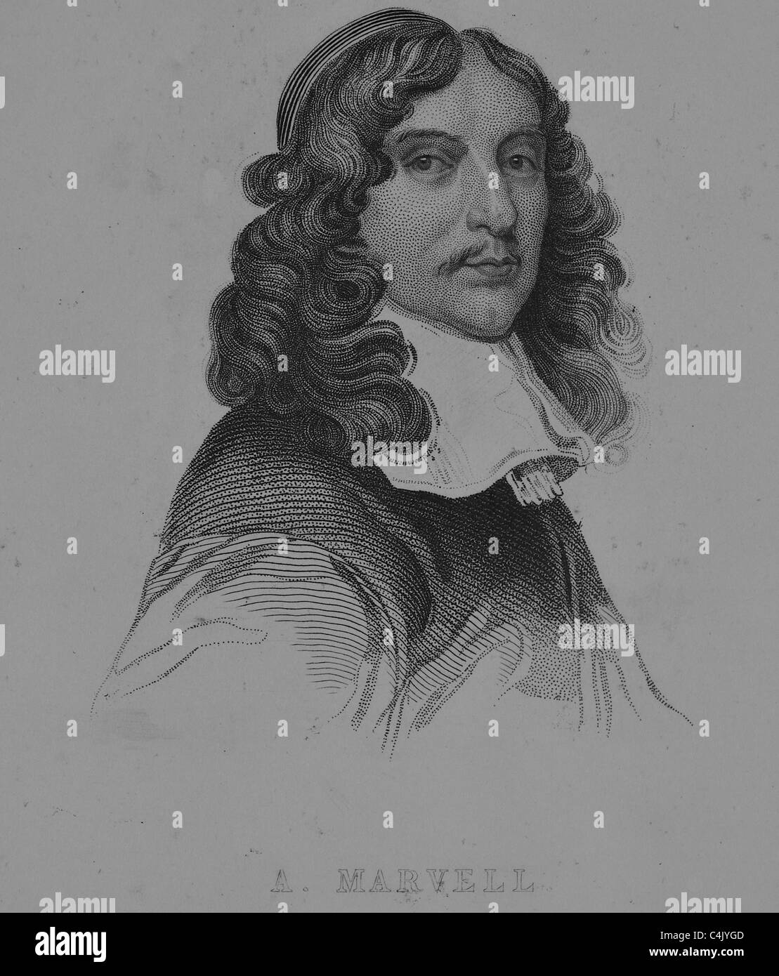 Andrew Marvell (1621 - 1678) Stockfoto