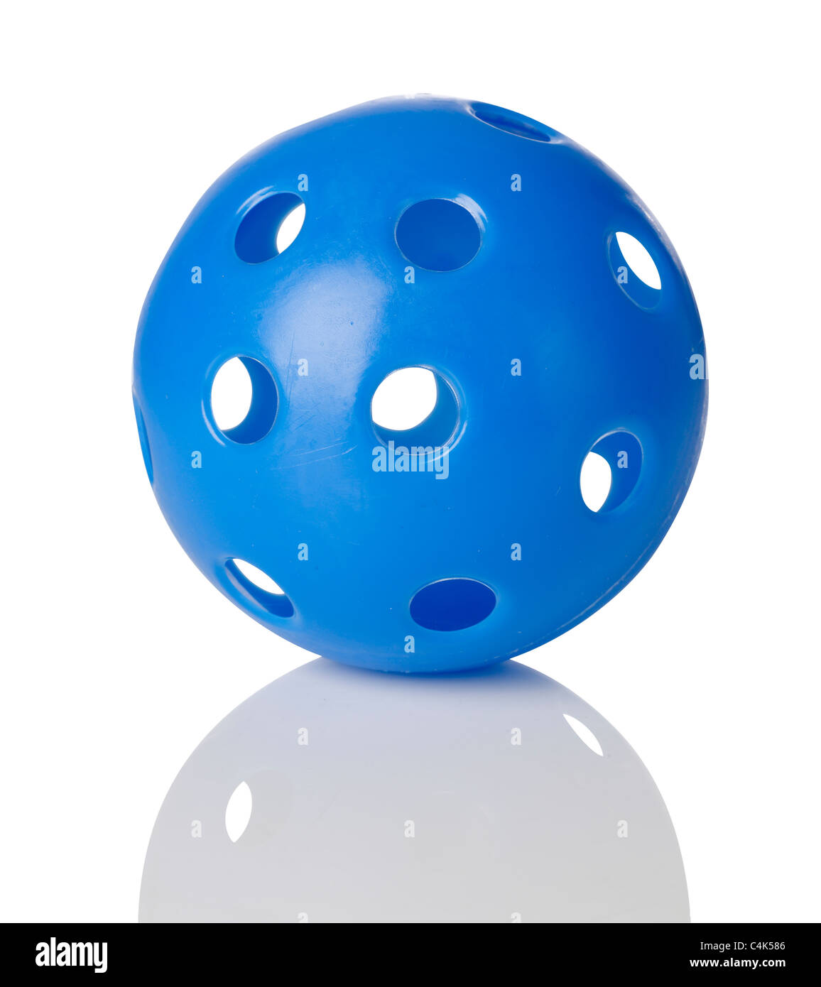 Blau whiffle Kugel Stockfoto