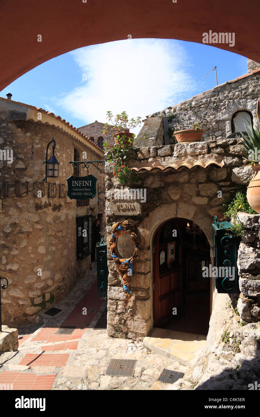 Geschenk-Shop und Museum malerischen Hügel Dorf Eze Netween Nizza und Monte Carlo an der Cote d ' Azur-Frankreich Stockfoto