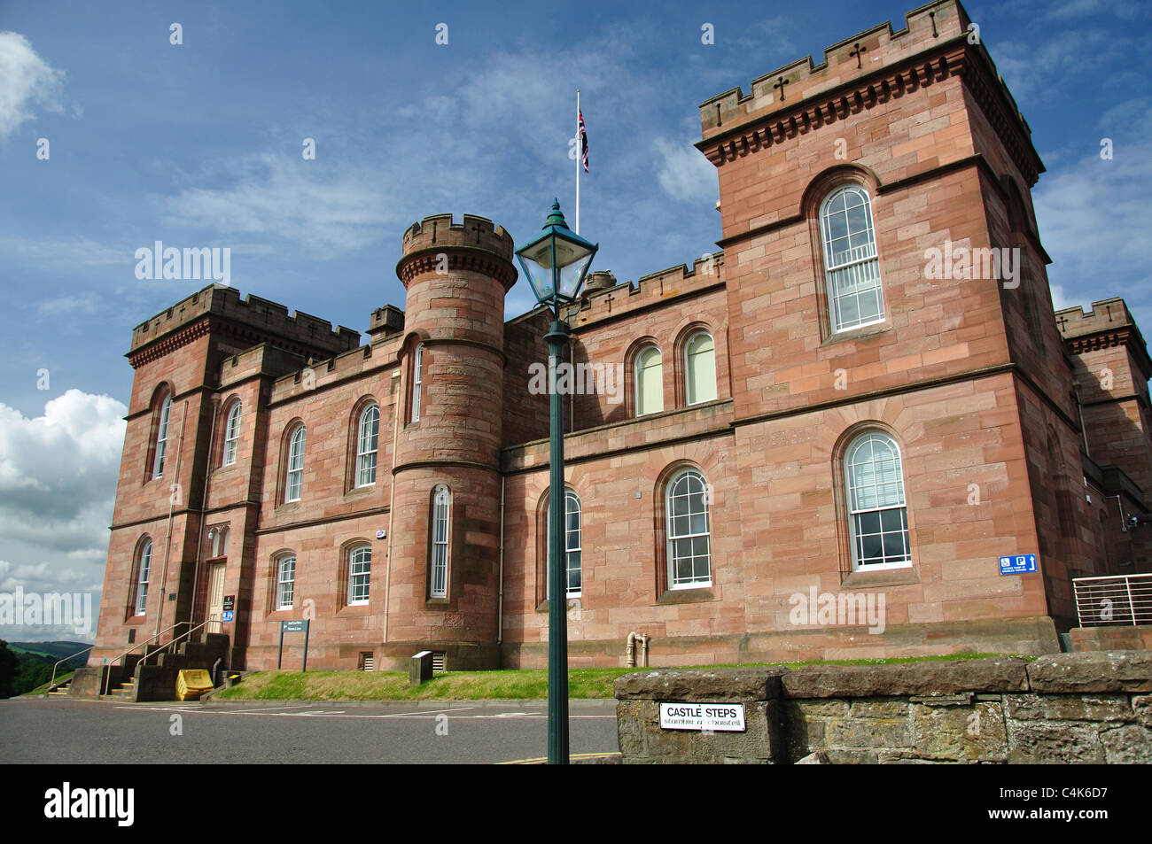 Sheriff Court, Inverness Castle, Castle Hill, Inverness, Highland, Schottland, Vereinigtes Königreich Stockfoto