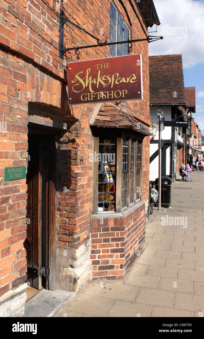 Die Shakespeare Souvenirladen Henley Street Stratford-Upon-Avon Stockfoto