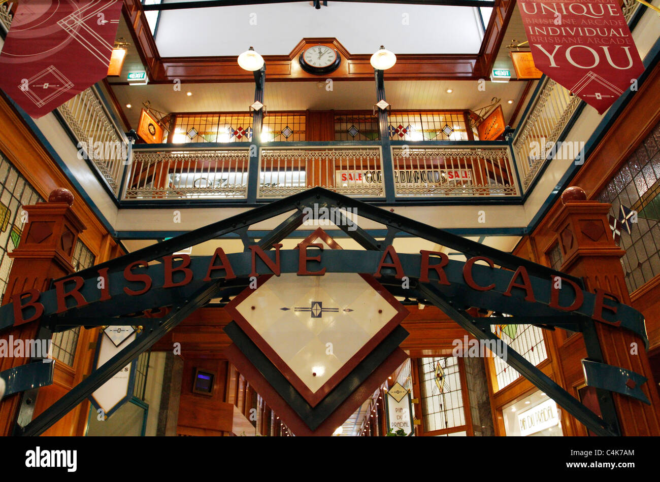 Brisbane Arcade in Brisbane, Australien. Stockfoto