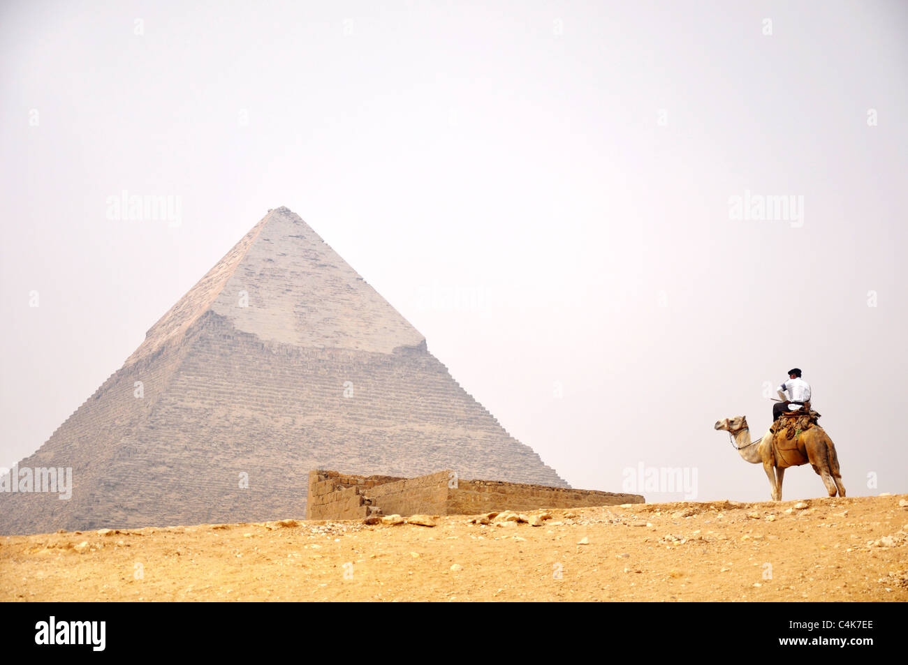 Wahrzeichen der berühmten Pyramide von Gizeh in Kairo, Ägypten. Stockfoto