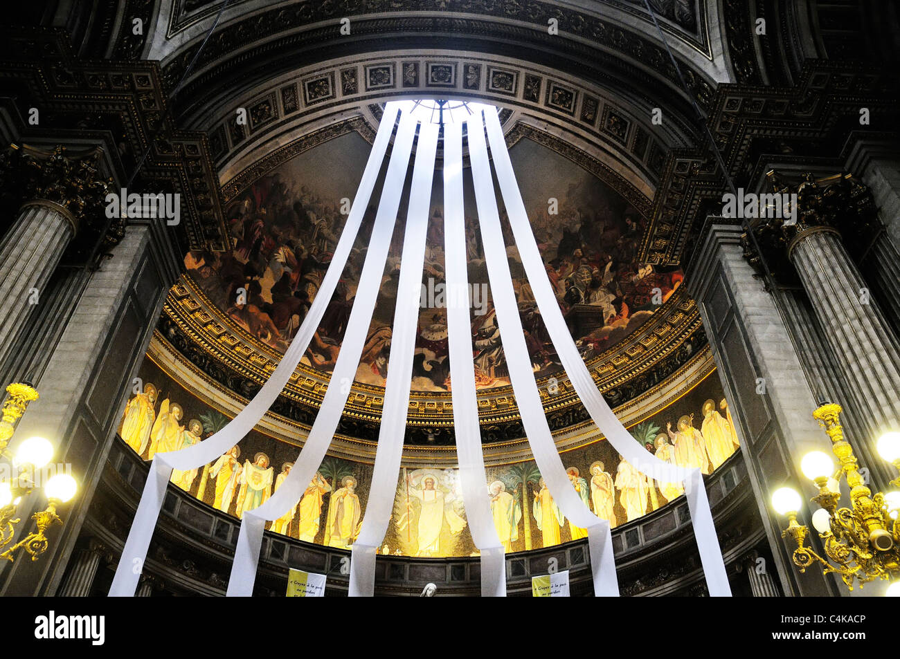 Innen Kirche La Madeleine in Paris, Frankreich Stockfoto