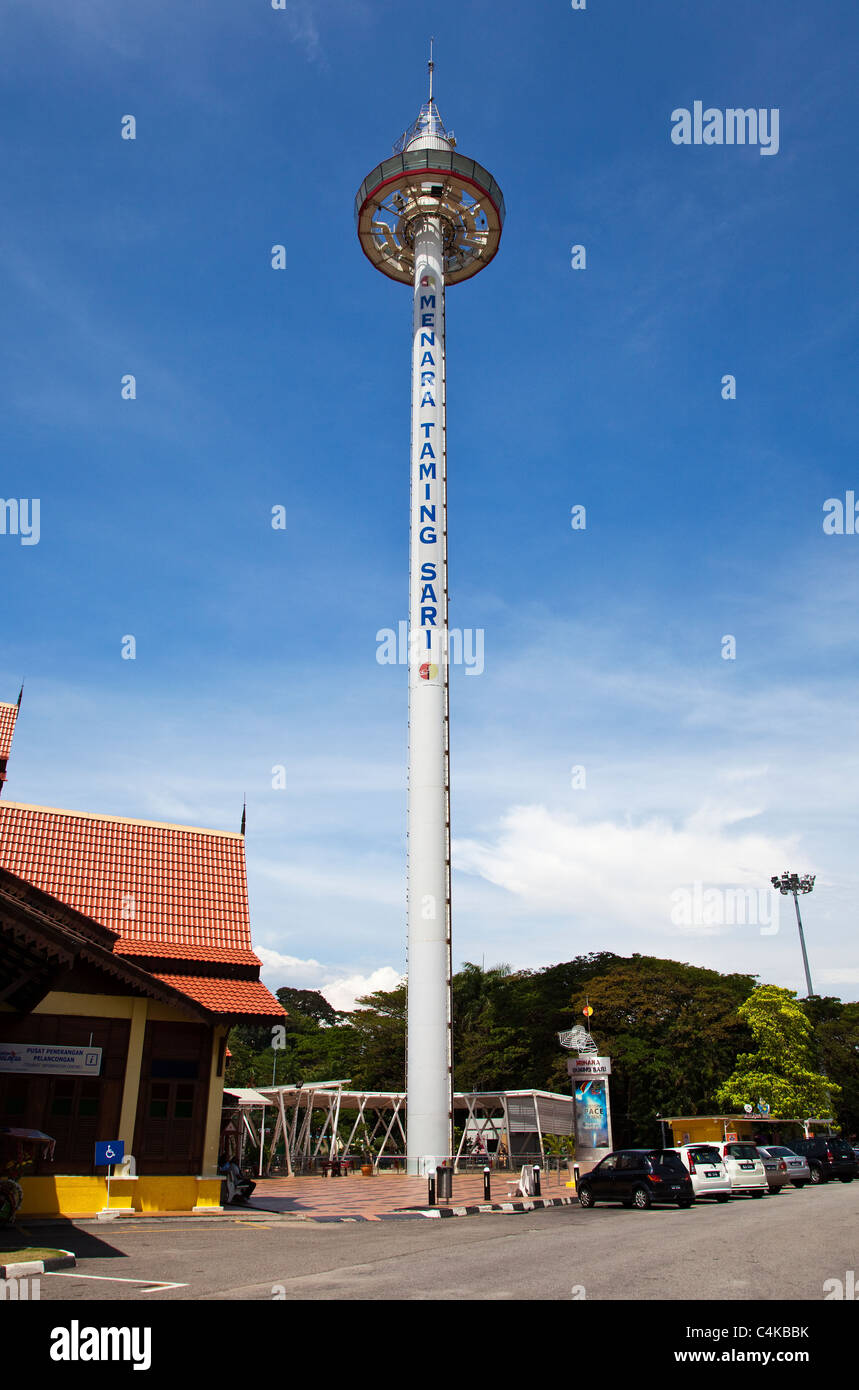 Menara Taming Sari Turm, Melaka, Malaysia Stockfoto