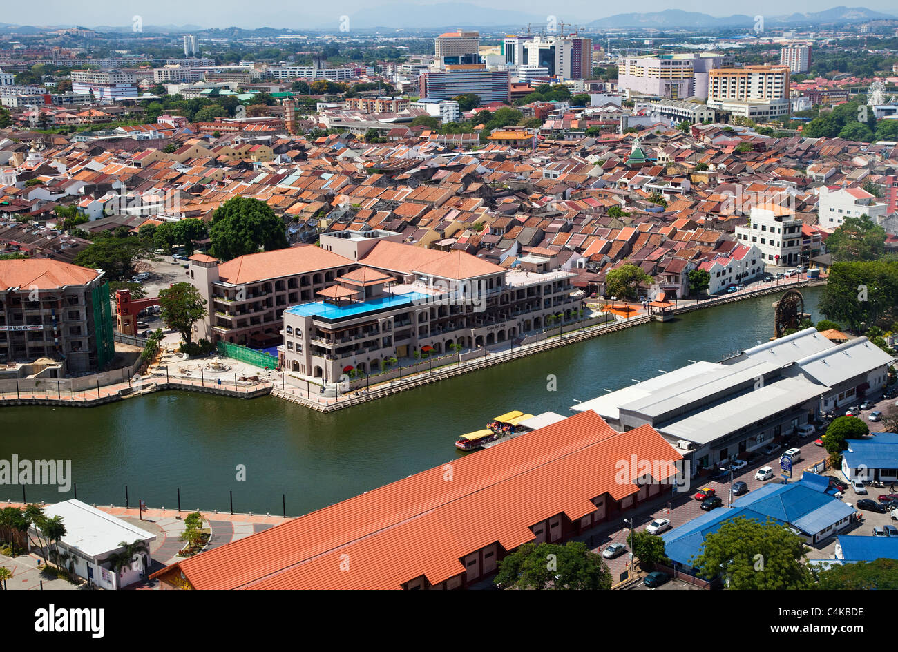 Luftaufnahme von Melaka, Malaysia Stockfoto