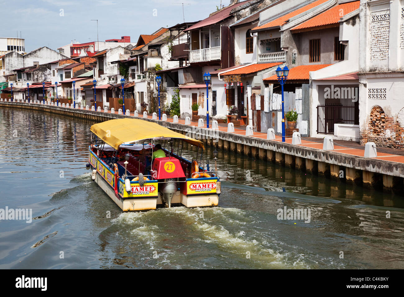 Eine Bootsfahrt auf Melaka, Melaka, Malaysia Stockfoto
