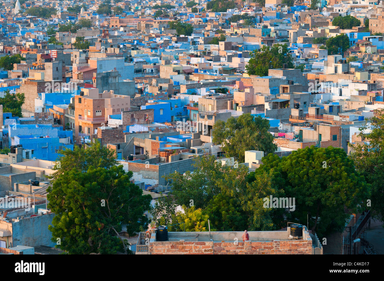 Blick vom Jaswant Thada auf Jodhpur, Rajasthan, Indien Stockfoto