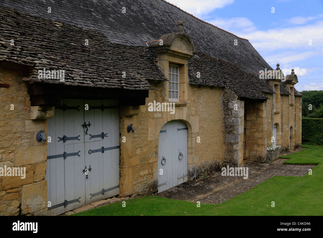 Gärten des Manoir d'Erignac Salignac Dordogne Perigord Frankreich Stockfoto