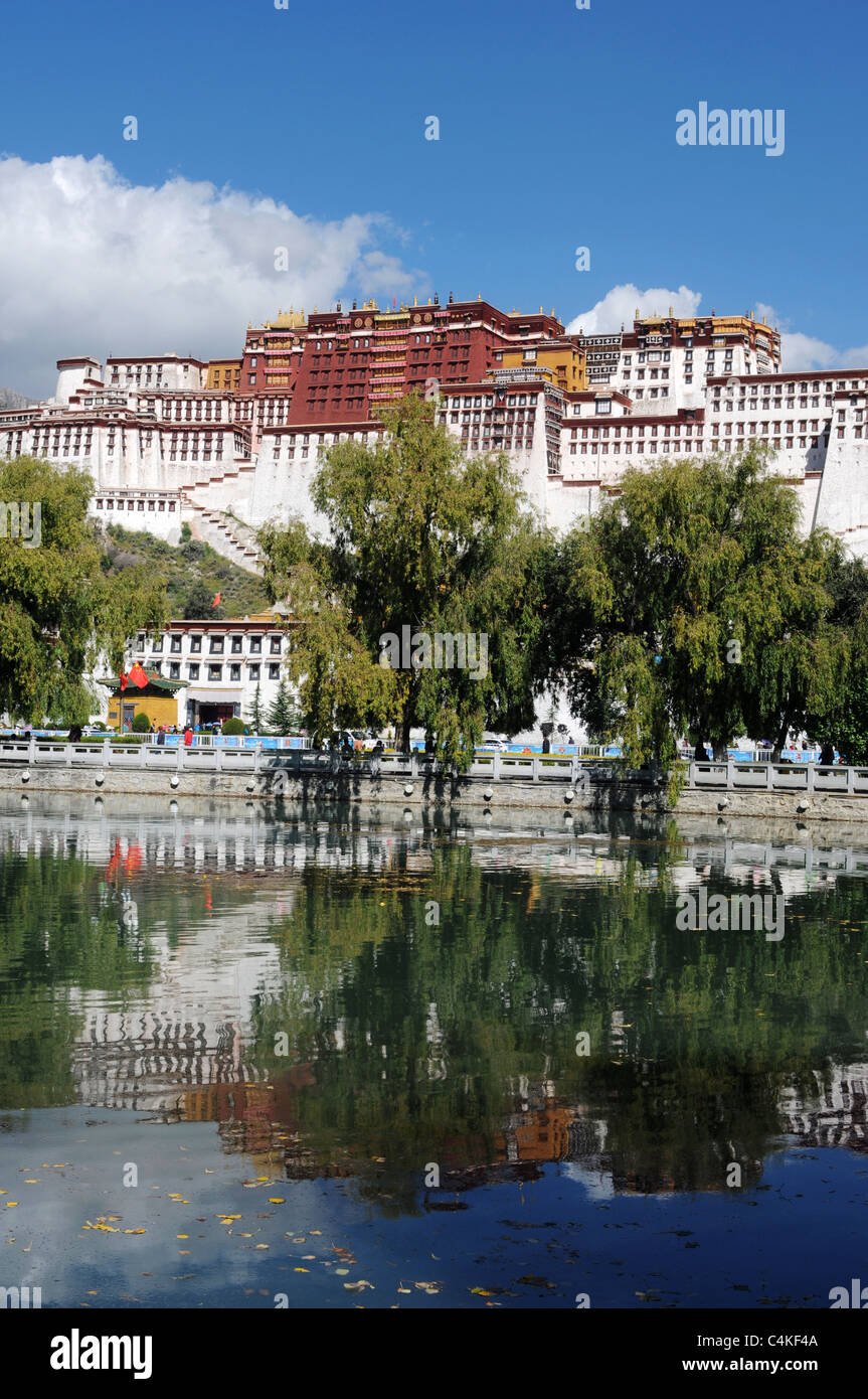 Wahrzeichen des berühmten Potala-Palast in Lhasa, Tibet Stockfoto