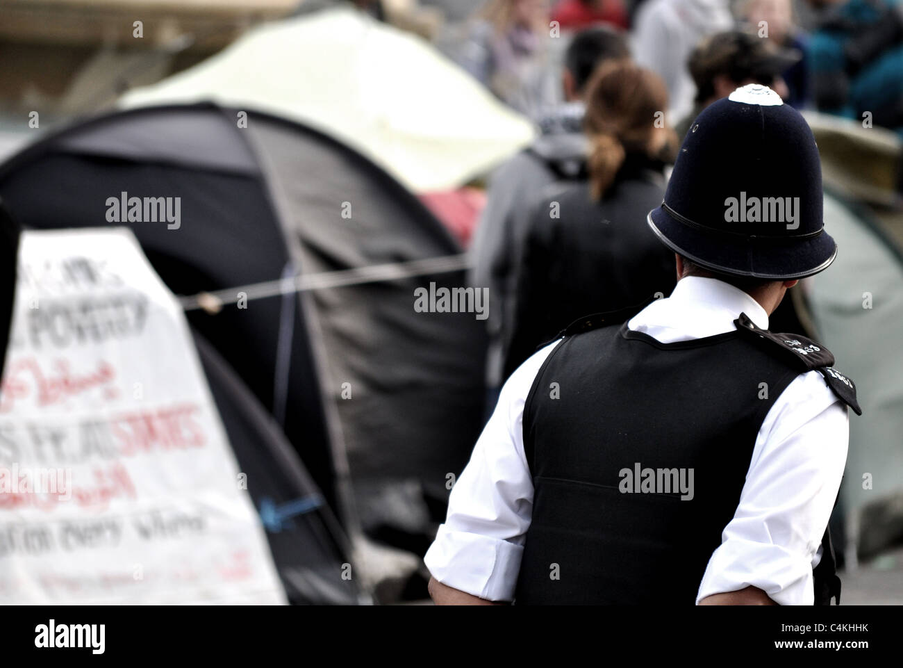 Fotos von 2011 1. kann Tag der internationalen Arbeiter-März, Rallye und späteren Beruf des Trafalgar Square. Stockfoto