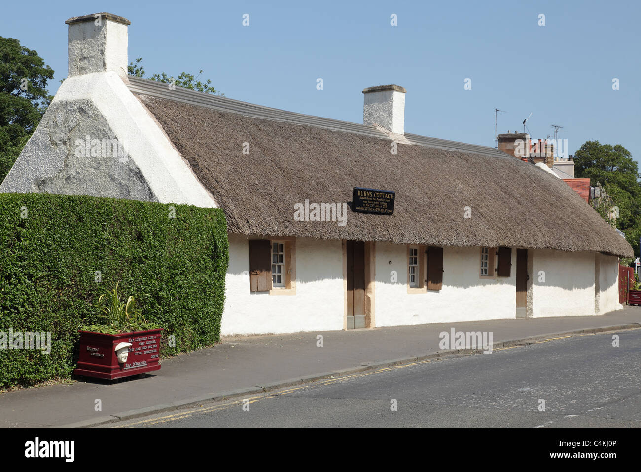 Burns Cottage wo Dichter Robert Burns im Jahre 1759 in Alloway, Ayrshire, Schottland, UK geboren wurde Stockfoto