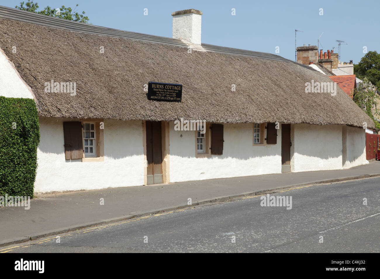 Burns Cottage wo Dichter Robert Burns im Jahre 1759 in Alloway, Ayrshire, Schottland, UK geboren wurde Stockfoto