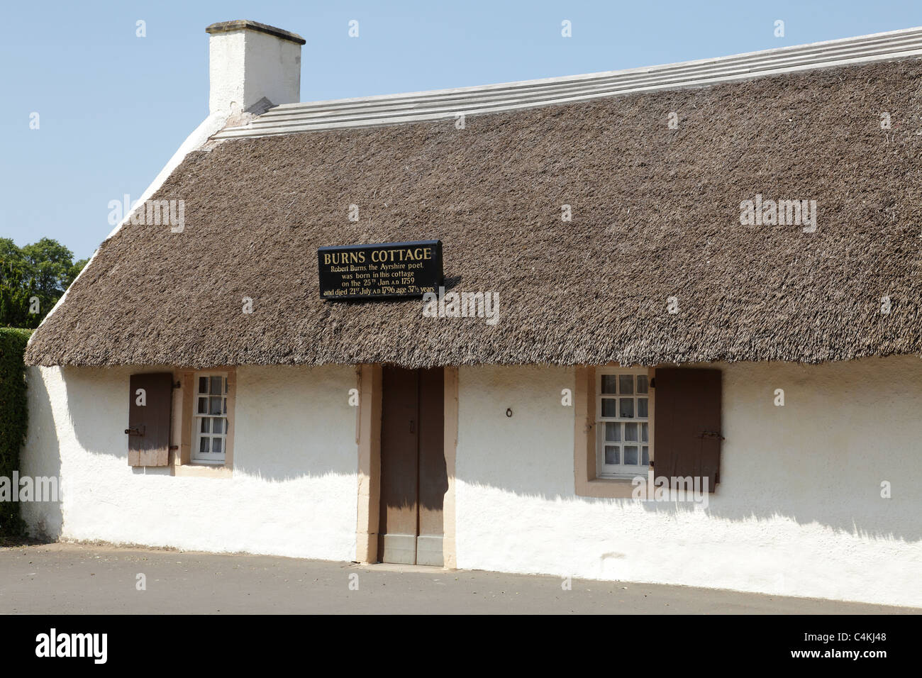 Burns Cottage wo Dichter Robert Burns im Jahre 1759 in Alloway, Ayrshire, Schottland, UK geboren wurde Stockfoto
