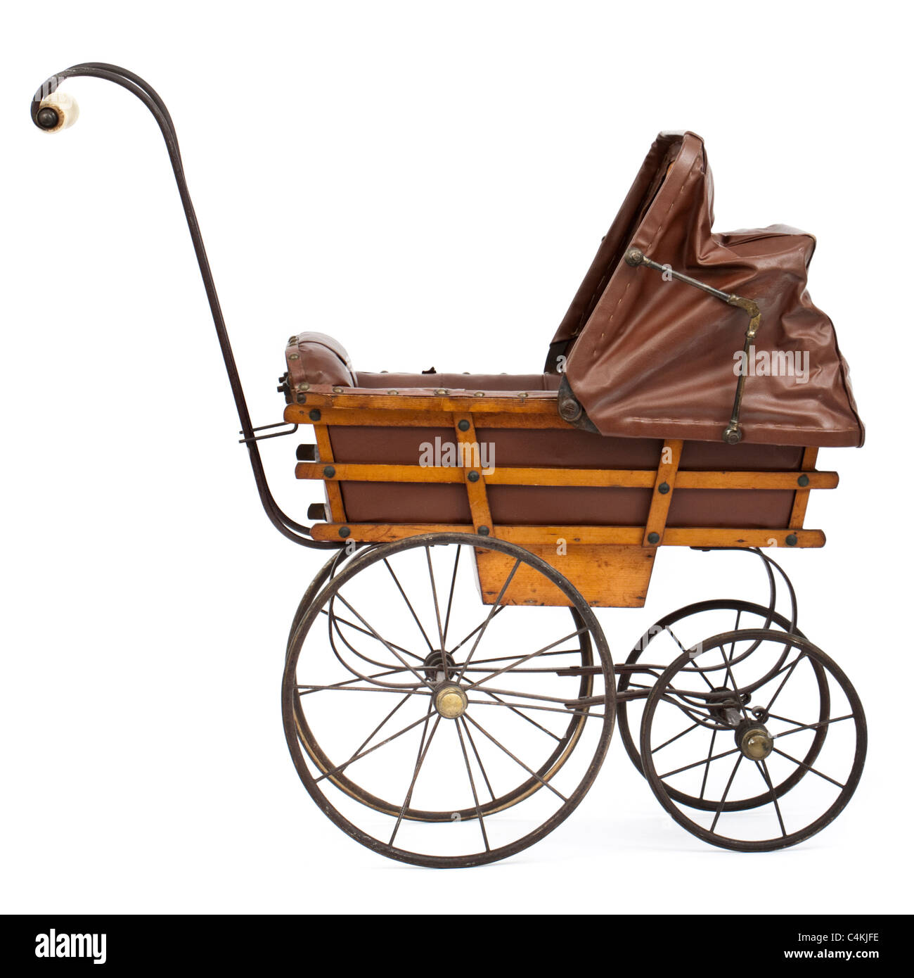 Vintage / antike Puppen Kinderwagen Stockfoto