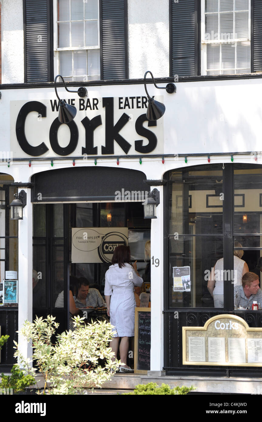 Niagara on the Lake, Weinbars &amp; Weinstuben Korken Eatery Stockfoto