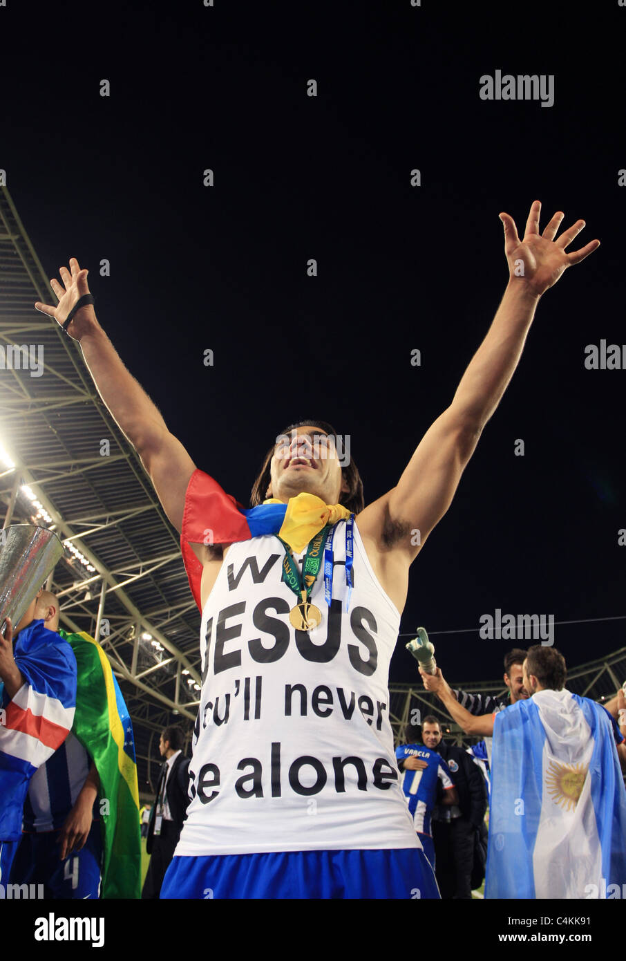 Radamel Falcao FC Porto feiert vor den fans Stockfoto