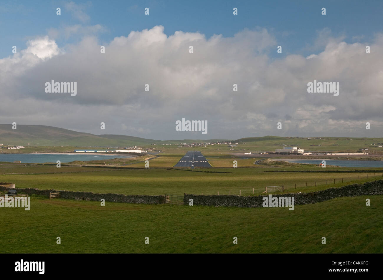 Sumburgh Flughafen, Shetland, Scotland, UK Stockfoto