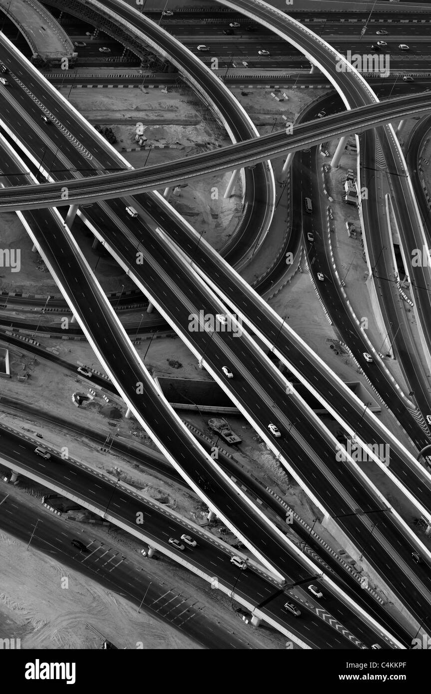Autobahn in der Innenstadt von Dubai Stockfoto