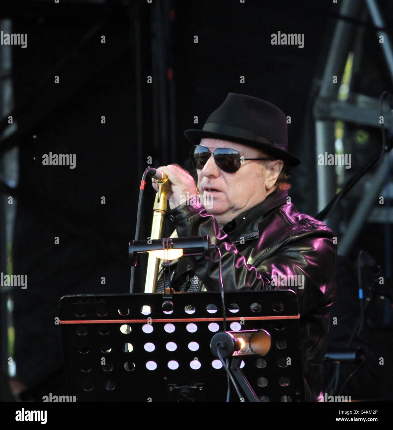 Van Morrison spielt bei der Feis 2011 im Finsbury Park, London Stockfoto