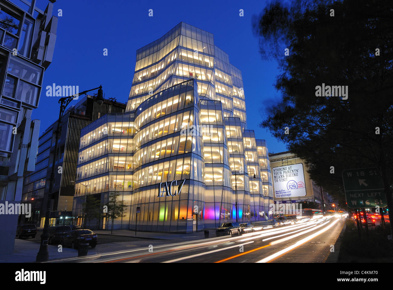 Gehrys IAC Building in Lower Manhattan in New York City. Stockfoto