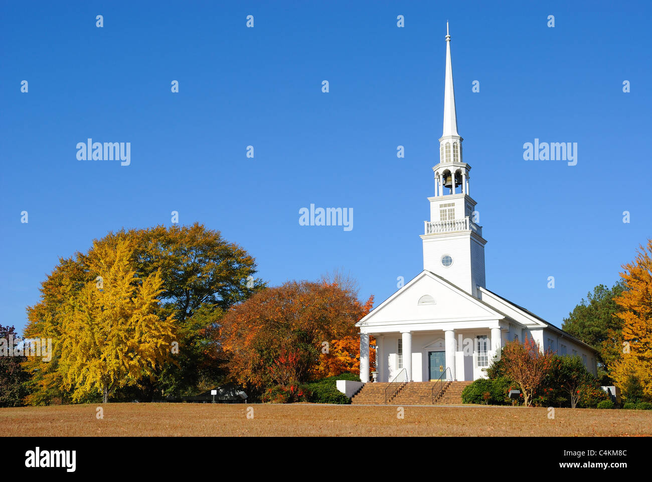 Eine südliche Baptist Church in ländlicher Umgebung. Stockfoto